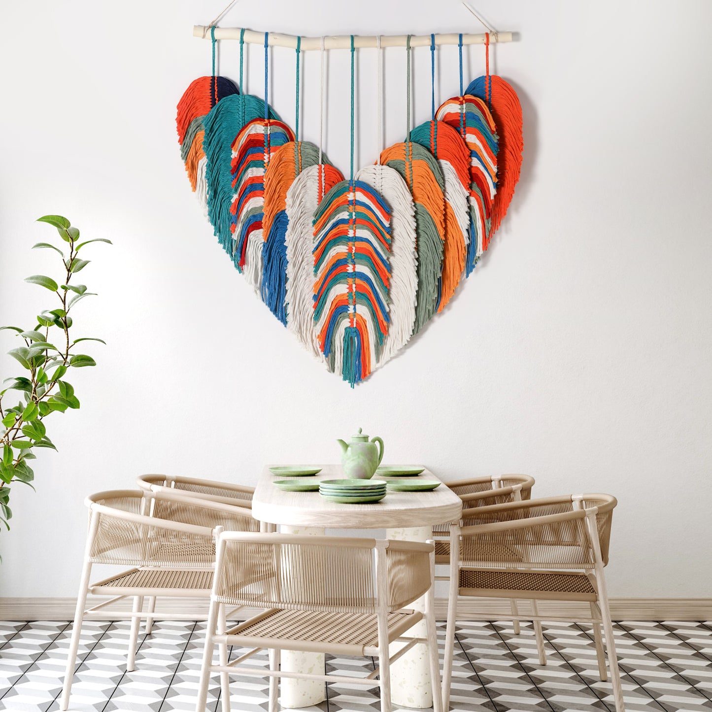 Boho Tapestry for Bedroom, Large Macrame Wall Hanging, Boho Wall Tapestry for Bedroom, Macrame Wall Decor for Living Room