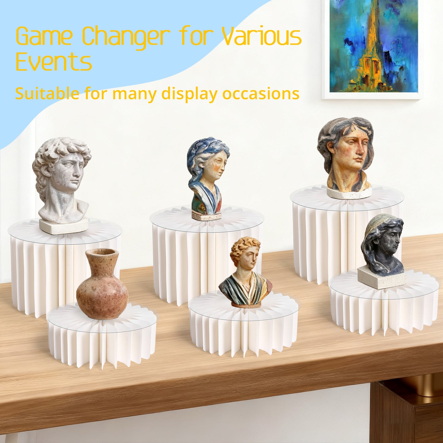 Buffet Risers and Stands, Acrylic Risers Display Stands, Dessert Table Display Set, Wedding Cake Stand, Acrylic Cupcake Stand, Cylinder Stands for Party, Birthday Cake Stands for Party