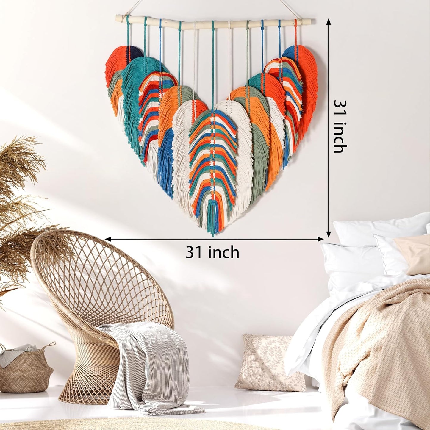 Boho Tapestry for Bedroom, Large Macrame Wall Hanging, Boho Wall Tapestry for Bedroom, Macrame Wall Decor for Living Room