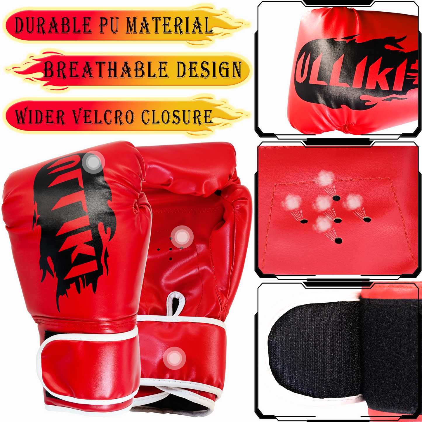 ULLIKI 65" Punching Bag for Adults and Kids with Gloves - Freestanding Heavy Boxing Bag, Inflatable Boxing Training Equipment Practice Daily Boxing Activities Gift for Kids, Men, Women, boy, Girl
