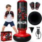 Inflatable Punching Bag for Kids 8-12, 66 in Kids Punching Bag with Gloves, 5-in-1 Ninja Boxing Bag for Karate, Taekwondo, MMA, Birthday Gift for Boys and Girls, Christmas Gift for Boys and Girls