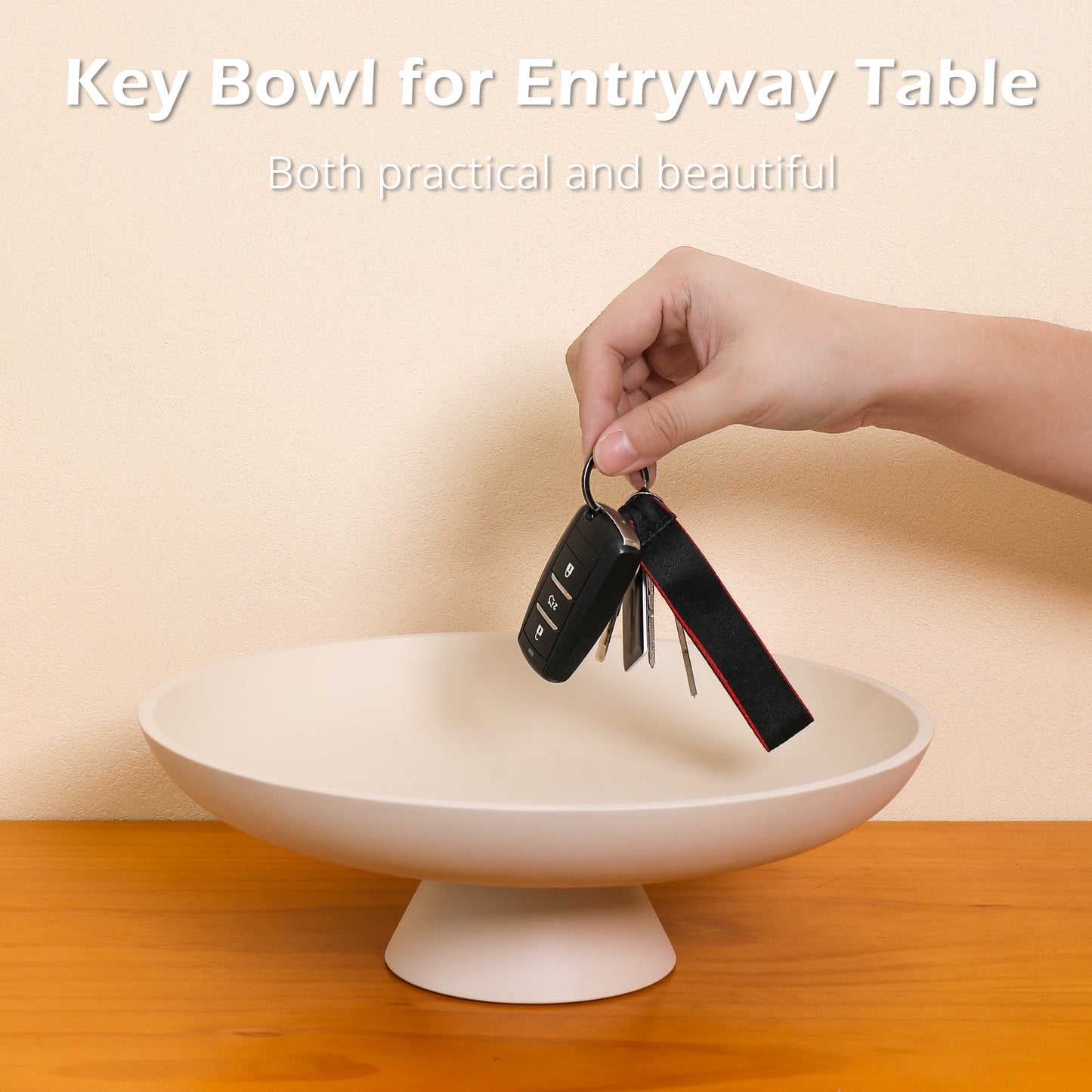 Large Decorative Bowl for Home Decor, Large Fruit Bowl for Kitchen Counter, Key Bowl for Entryway Table